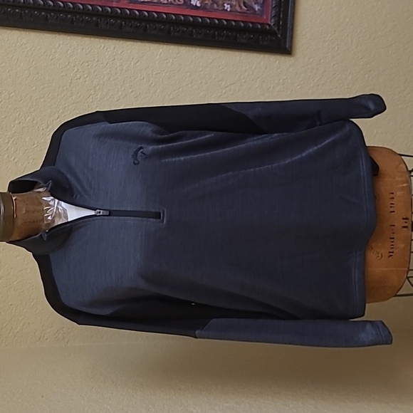 Callaway Other - MENS CALLAWAY GREY AND BLACK GOLF ZIP PULLOVER SIZE MEDIUM